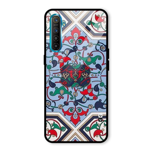 Multi Block Pattern Glass Back Case for Realme XT