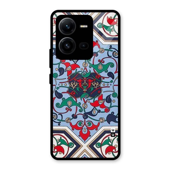 Multi Block Pattern Glass Back Case for Vivo V25