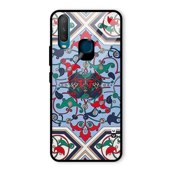 Multi Block Pattern Glass Back Case for Vivo Y12