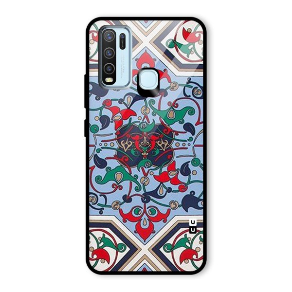 Multi Block Pattern Glass Back Case for Vivo Y30