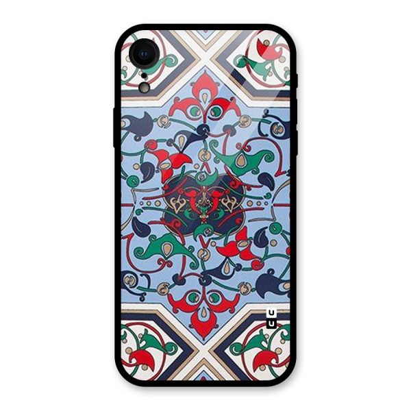 Multi Block Pattern Glass Back Case for XR