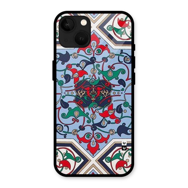 Multi Block Pattern Glass Back Case for iPhone 13