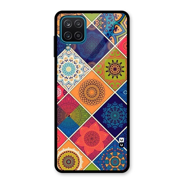 Multi Designs Glass Back Case for Galaxy A12