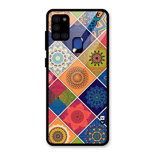 Multi Designs Glass Back Case for Galaxy A21s