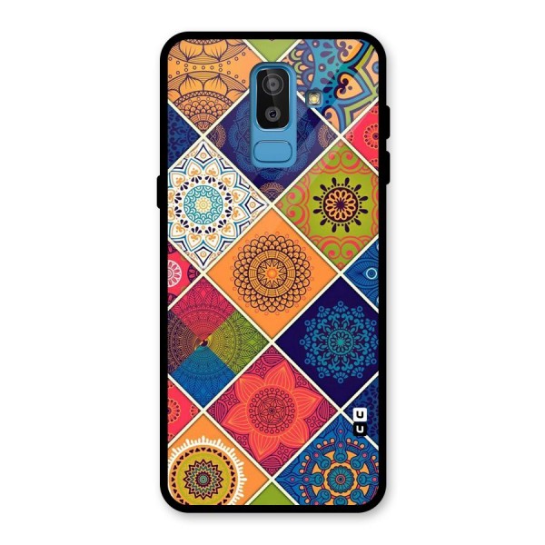 Multi Designs Glass Back Case for Galaxy J8