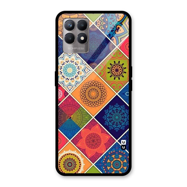 Multi Designs Glass Back Case for Realme 8i