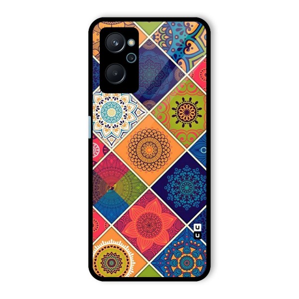 Multi Designs Glass Back Case for Realme 9i