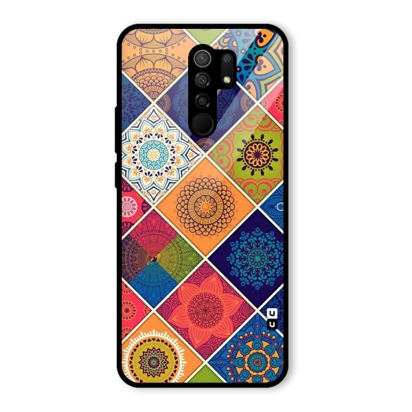 Multi Designs Glass Back Case for Redmi 9 Prime