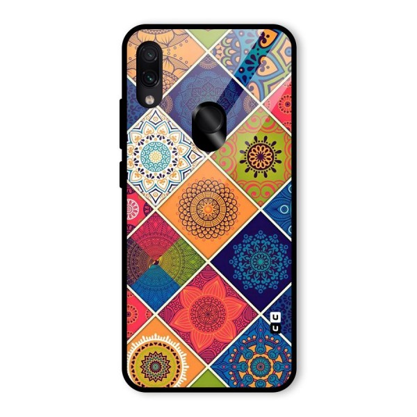 Multi Designs Glass Back Case for Redmi Note 7