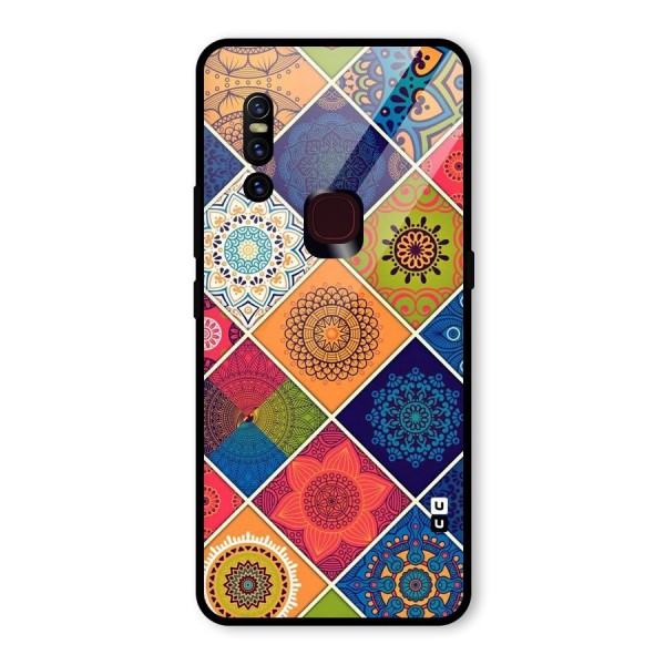 Multi Designs Glass Back Case for Vivo V15