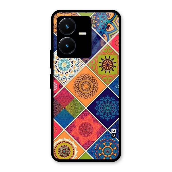 Multi Designs Glass Back Case for Vivo Y22