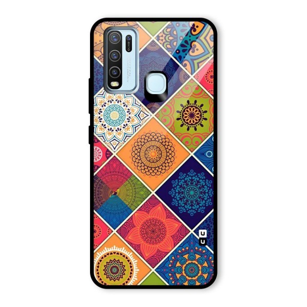 Multi Designs Glass Back Case for Vivo Y30