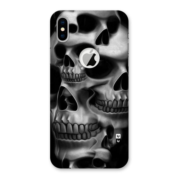 Multiple Skulls Back Case for iPhone XS Logo Cut