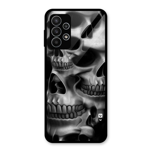 Multiple Skulls Glass Back Case for Galaxy A23