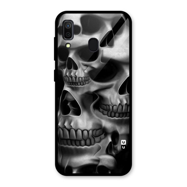 Multiple Skulls Glass Back Case for Galaxy A30