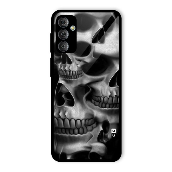 Multiple Skulls Glass Back Case for Galaxy F23