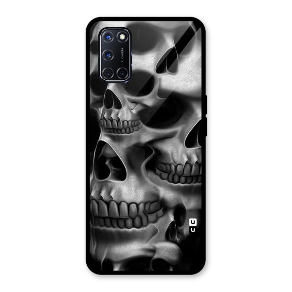 Multiple Skulls Glass Back Case for Oppo A52