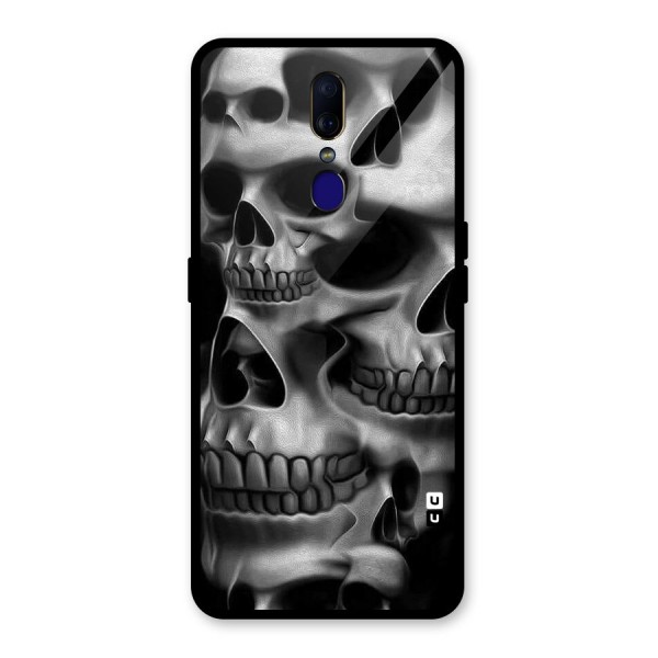 Multiple Skulls Glass Back Case for Oppo F11