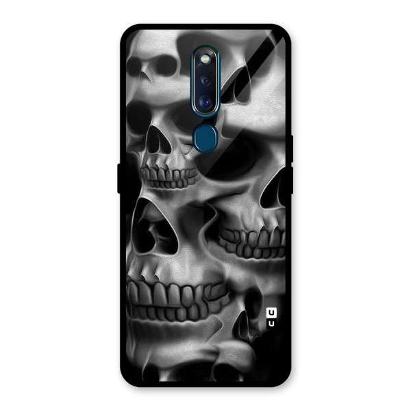 Multiple Skulls Glass Back Case for Oppo F11 Pro