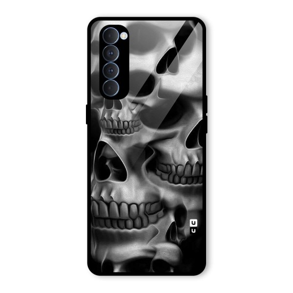 Multiple Skulls Glass Back Case for Oppo Reno4 Pro