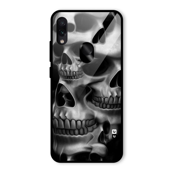 Multiple Skulls Glass Back Case for Redmi Note 7