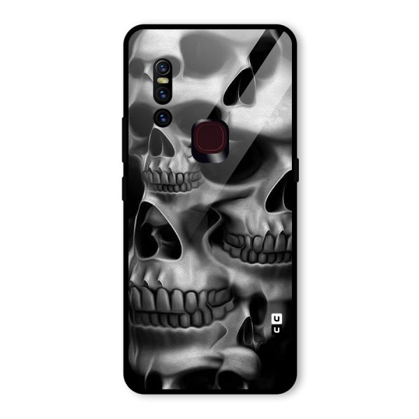 Multiple Skulls Glass Back Case for Vivo V15