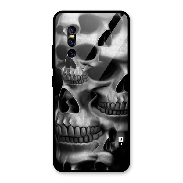 Multiple Skulls Glass Back Case for Vivo V15 Pro