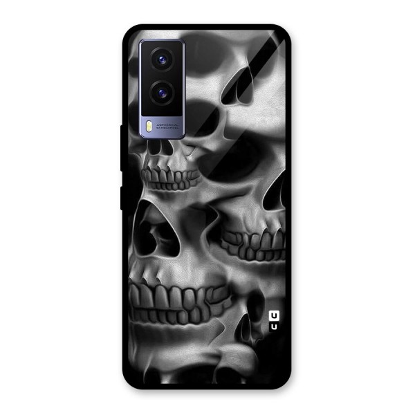 Multiple Skulls Glass Back Case for Vivo V21e 5G