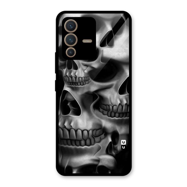 Multiple Skulls Glass Back Case for Vivo V23 5G