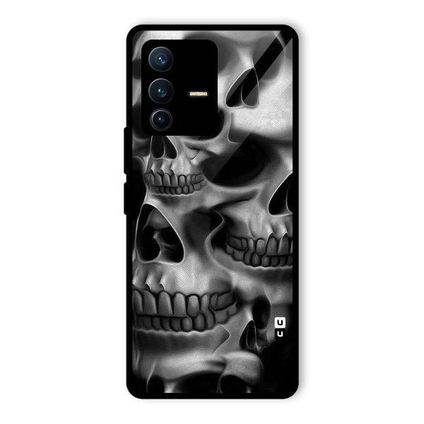 Multiple Skulls Glass Back Case for Vivo V23 Pro