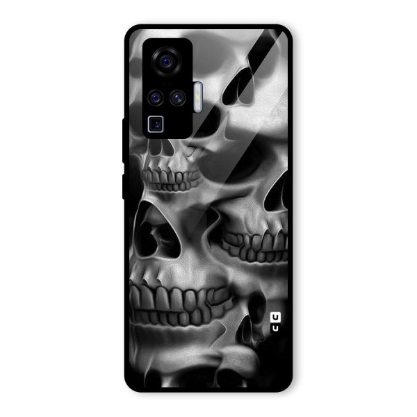 Multiple Skulls Glass Back Case for Vivo X50 Pro