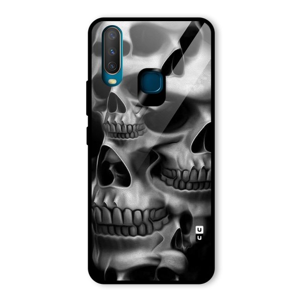 Multiple Skulls Glass Back Case for Vivo Y12