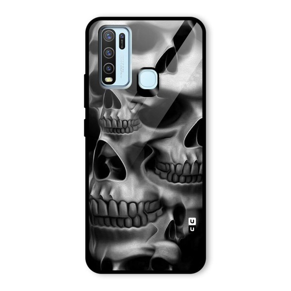 Multiple Skulls Glass Back Case for Vivo Y50