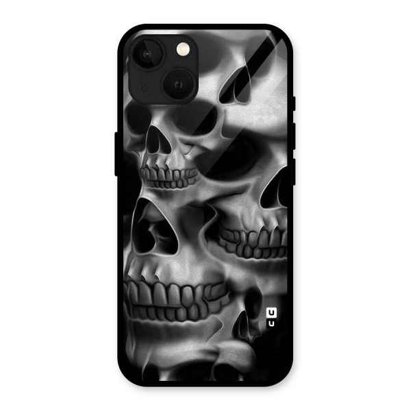 Multiple Skulls Glass Back Case for iPhone 13