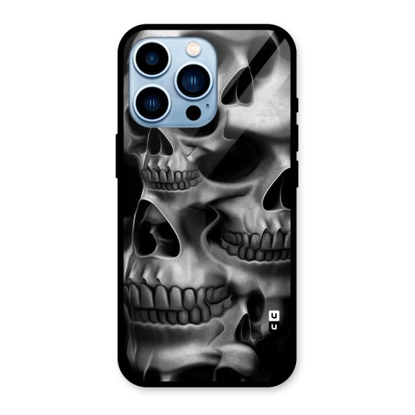 Multiple Skulls Glass Back Case for iPhone 13 Pro