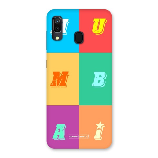 Mumbai Alphabets Back Case for Galaxy A20