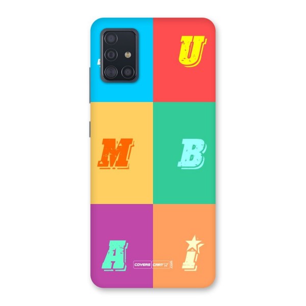 Mumbai Alphabets Back Case for Galaxy A51