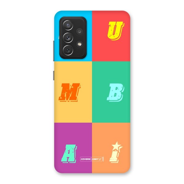 Mumbai Alphabets Back Case for Galaxy A72