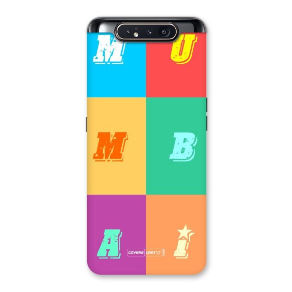 Mumbai Alphabets Back Case for Galaxy A80