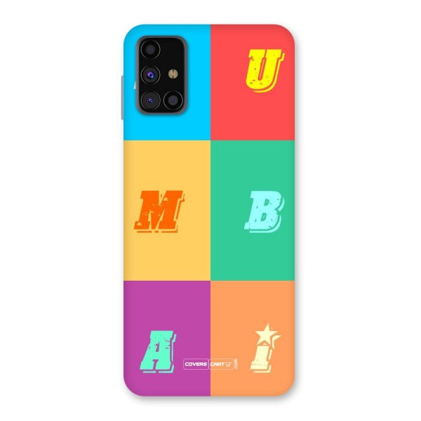 Mumbai Alphabets Back Case for Galaxy M31s