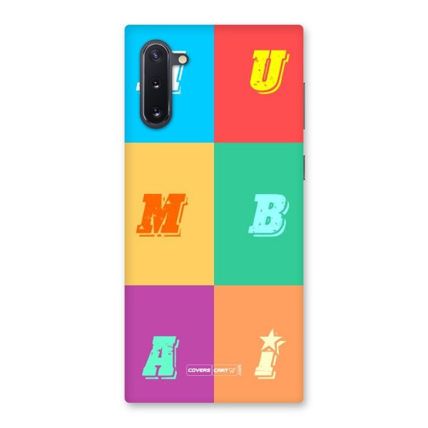 Mumbai Alphabets Back Case for Galaxy Note 10