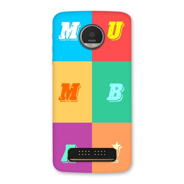 Mumbai Alphabets Back Case for Moto Z Play