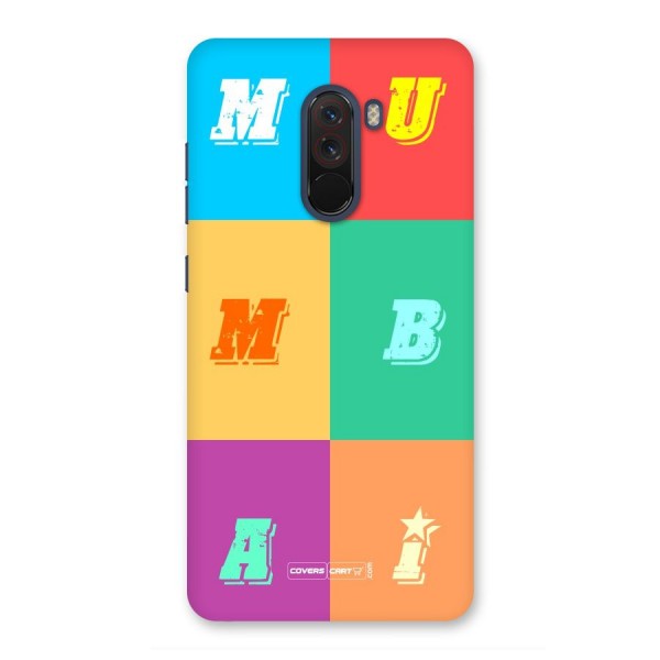 Mumbai Alphabets Back Case for Poco F1