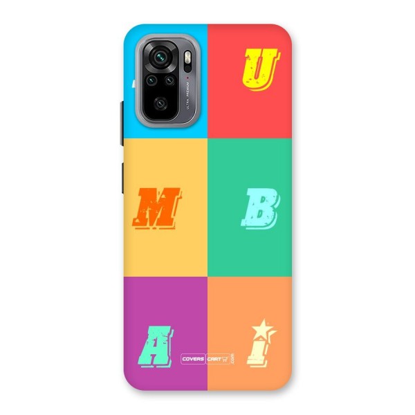 Mumbai Alphabets Back Case for Redmi Note 10