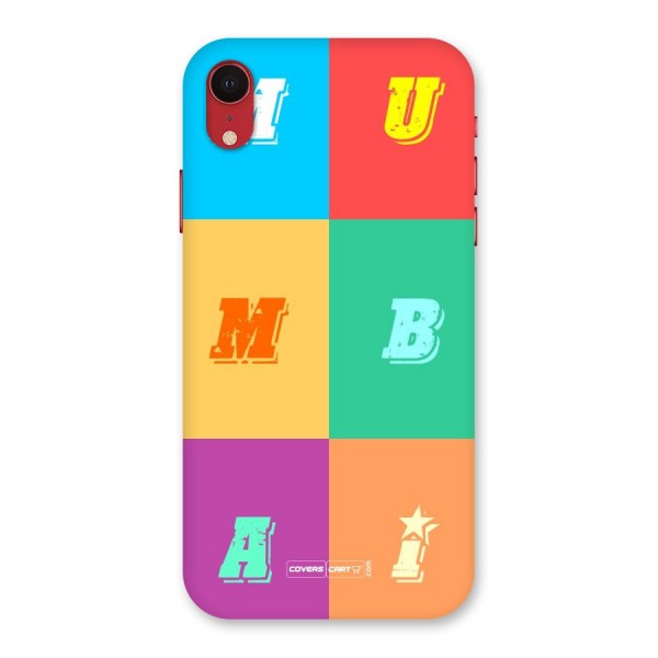 Mumbai Alphabets Back Case for iPhone XR