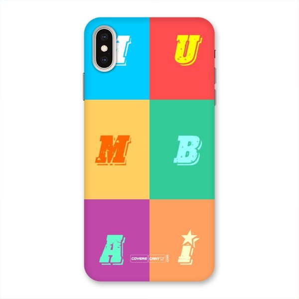 Mumbai Alphabets Back Case for iPhone XS Max