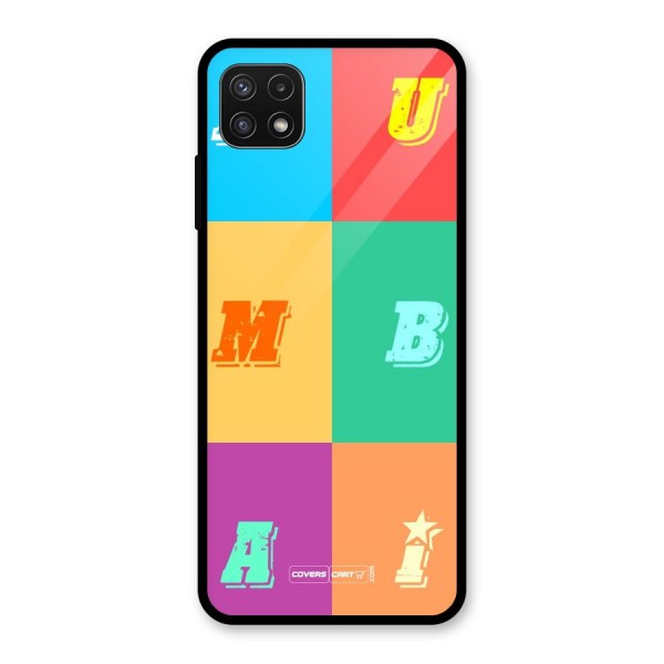 Mumbai Alphabets Glass Back Case for Galaxy A22 5G