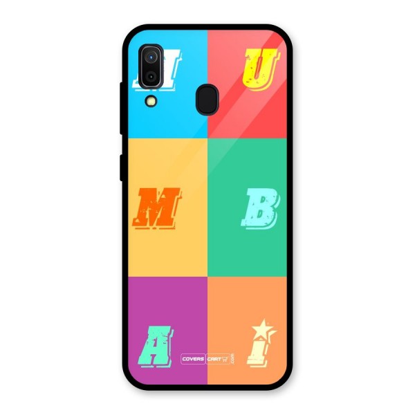 Mumbai Alphabets Glass Back Case for Galaxy A30