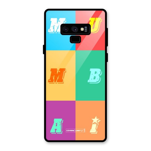 Mumbai Alphabets Glass Back Case for Galaxy Note 9