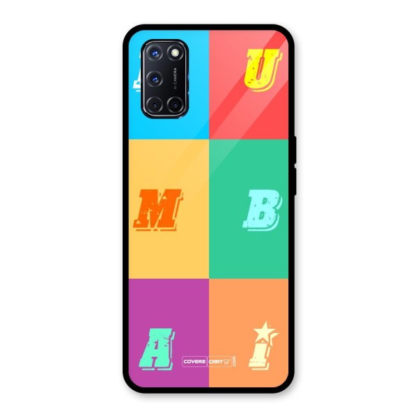 Mumbai Alphabets Glass Back Case for Oppo A52